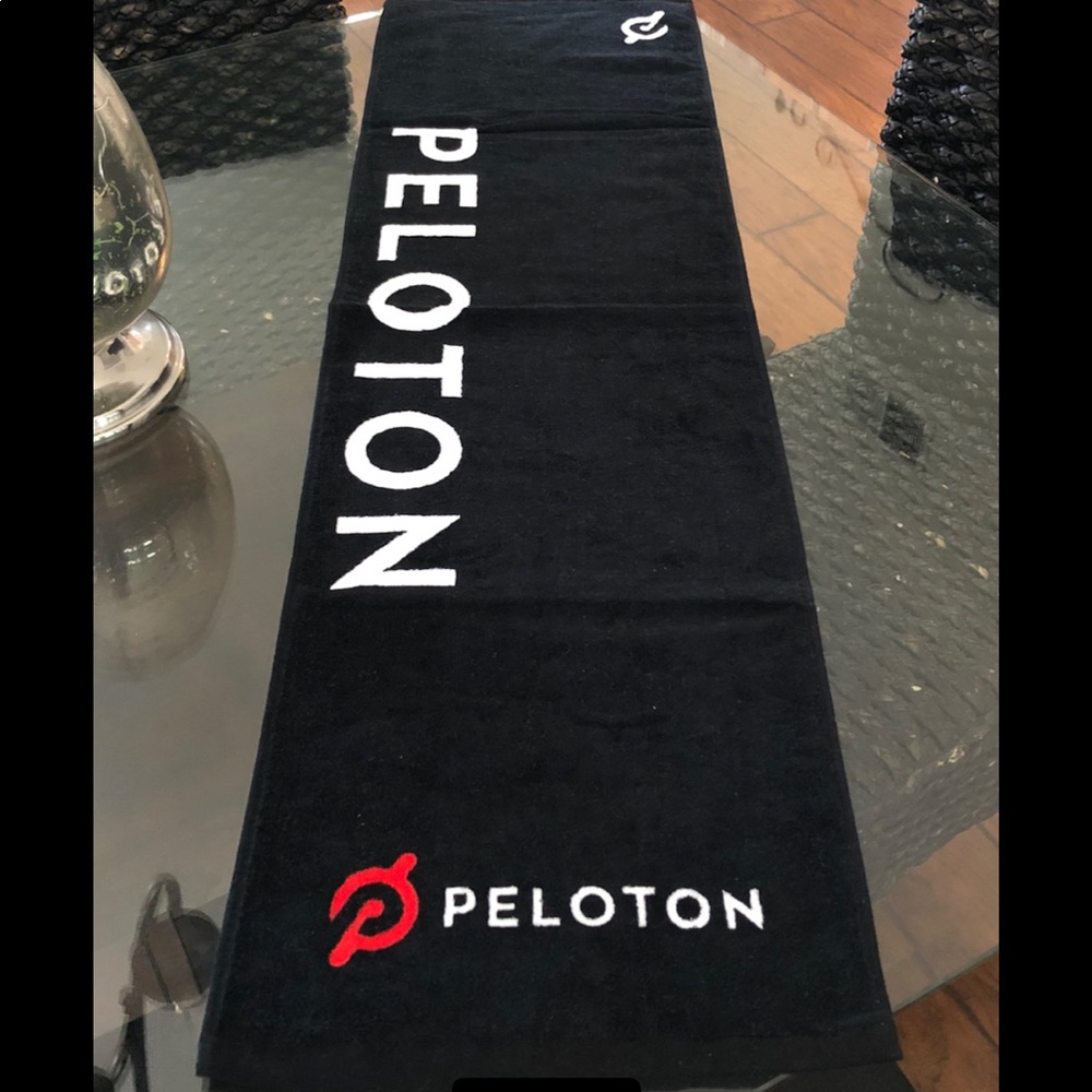Peloton NEW  BLACK bike Towel LONG